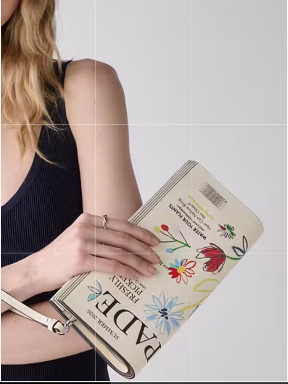 πKate Spade Floral Magazine Clutch β Cream with Multicolor Blooms π - Picture 10 of 16